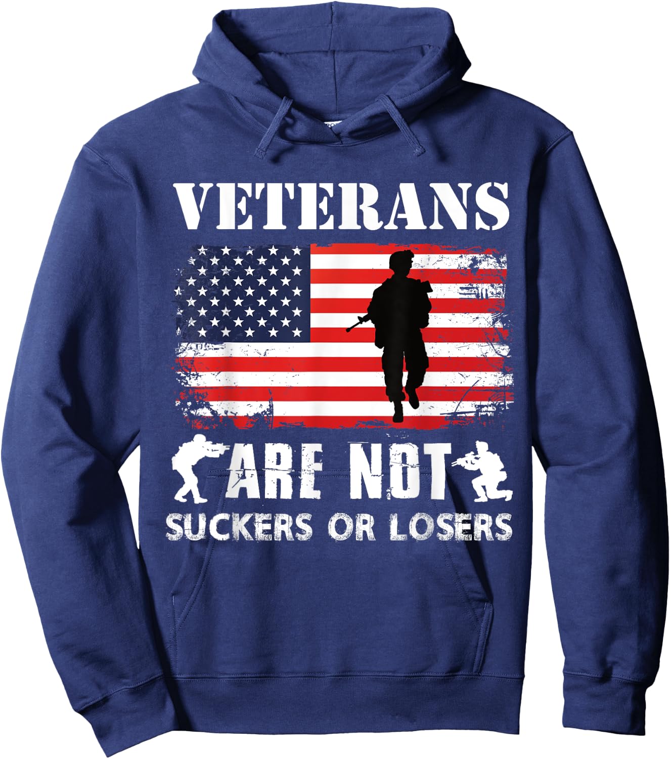 Veterans Are Not Suckers Or Losers Hoodie - Hoodie | Navy