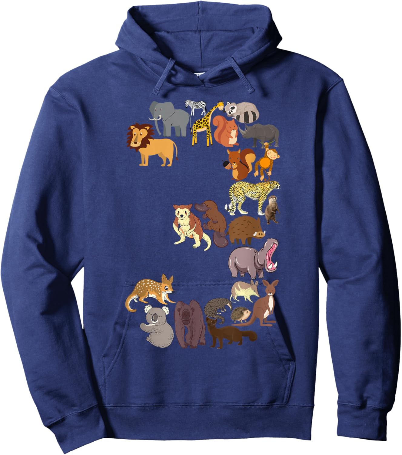 3rd Birthday Safari Zoo Animals Figures Toddler 3 Year Old Hoodie - Hoodie | Navy