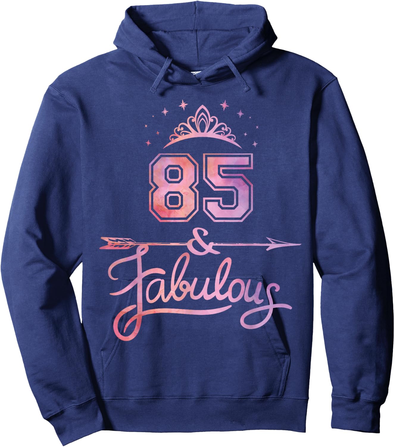 Women 85 Years Old and Fabulous Happy 85th Birthday Hoodie - Hoodie | Navy