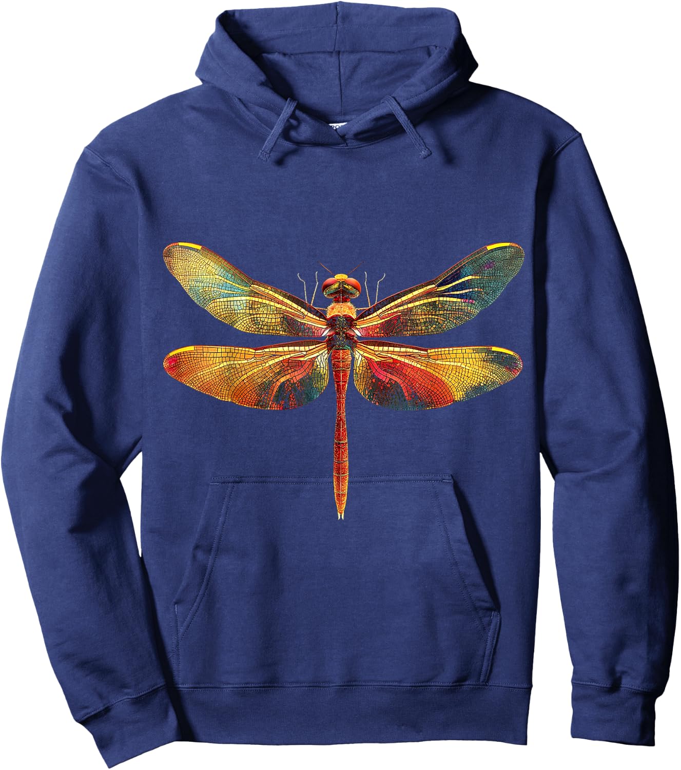 Dragonfly Animal Motif Artwork Dragonfly Hoodie - Hoodie | Navy