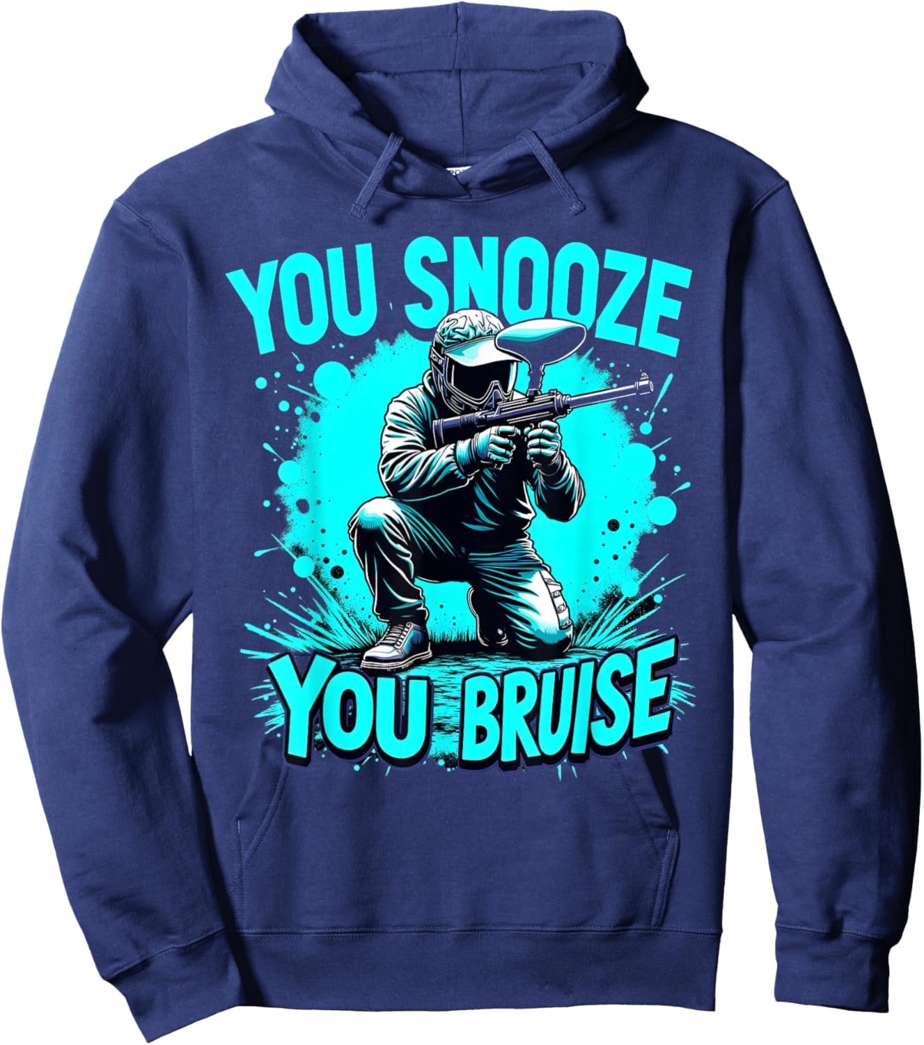 Funny Paintball You Snooze You Bruise Paintballer Balls Hoodie - Hoodie | Navy