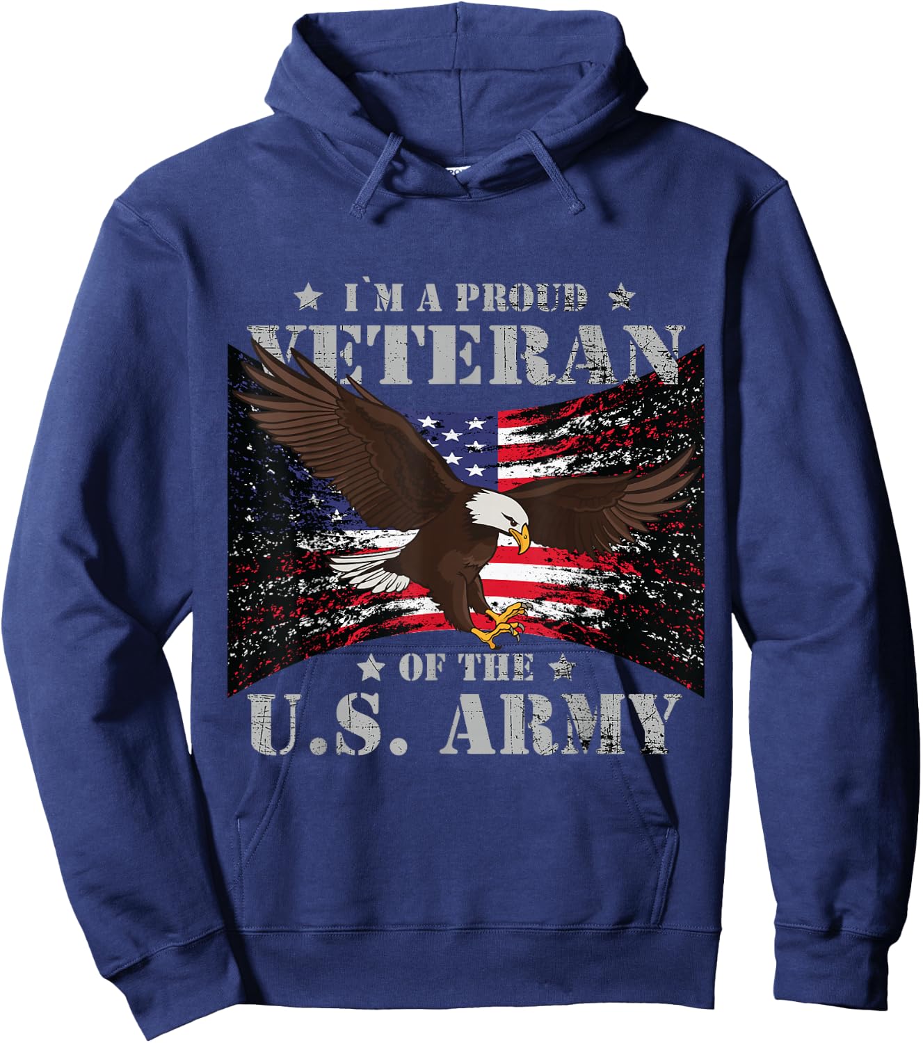 Proud U.S. Army Veteran Hoodie - Hoodie | Navy
