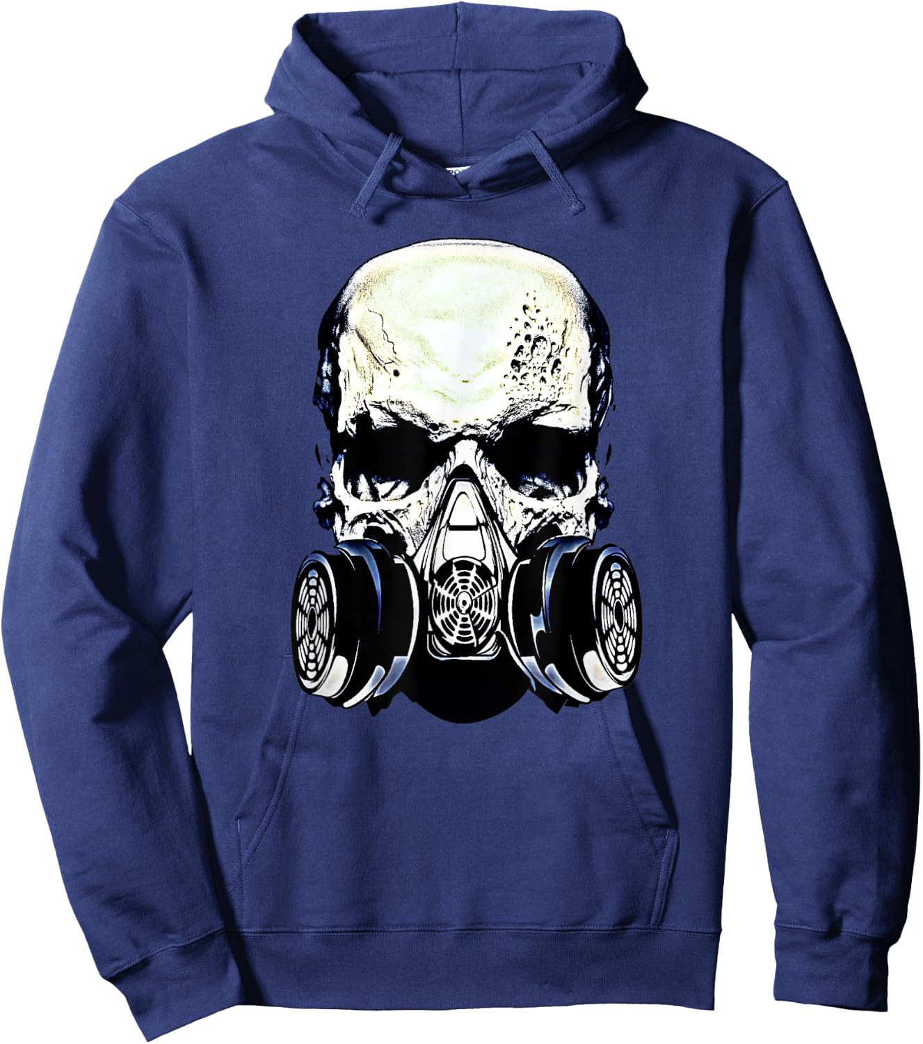 Skull Gas Mask Shirt Rock Music Skulls Masked Rockers Gift Hoodie - Hoodie | Navy