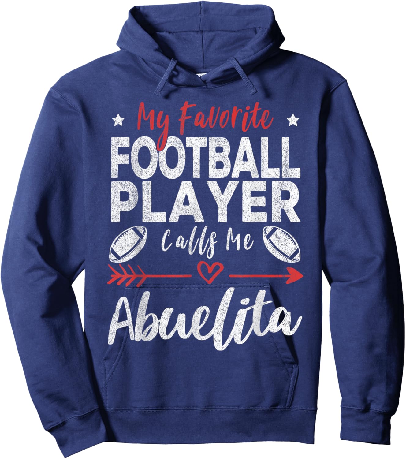 My Favorite Football Player Calls Me Abuelita Mexican Hoodie - Hoodie | Navy