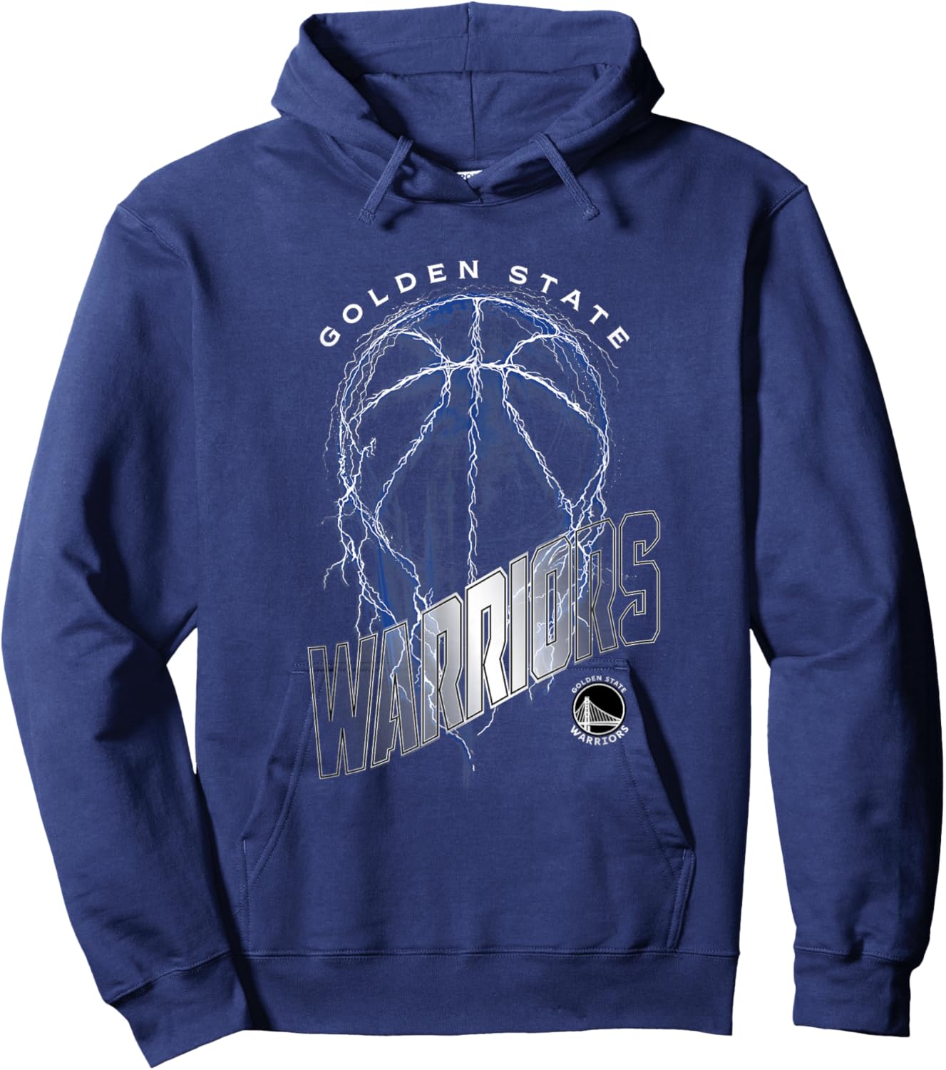 NBA Golden State Warriors Lightning Bolt Basketball Logo Hoodie - Hoodie | Navy
