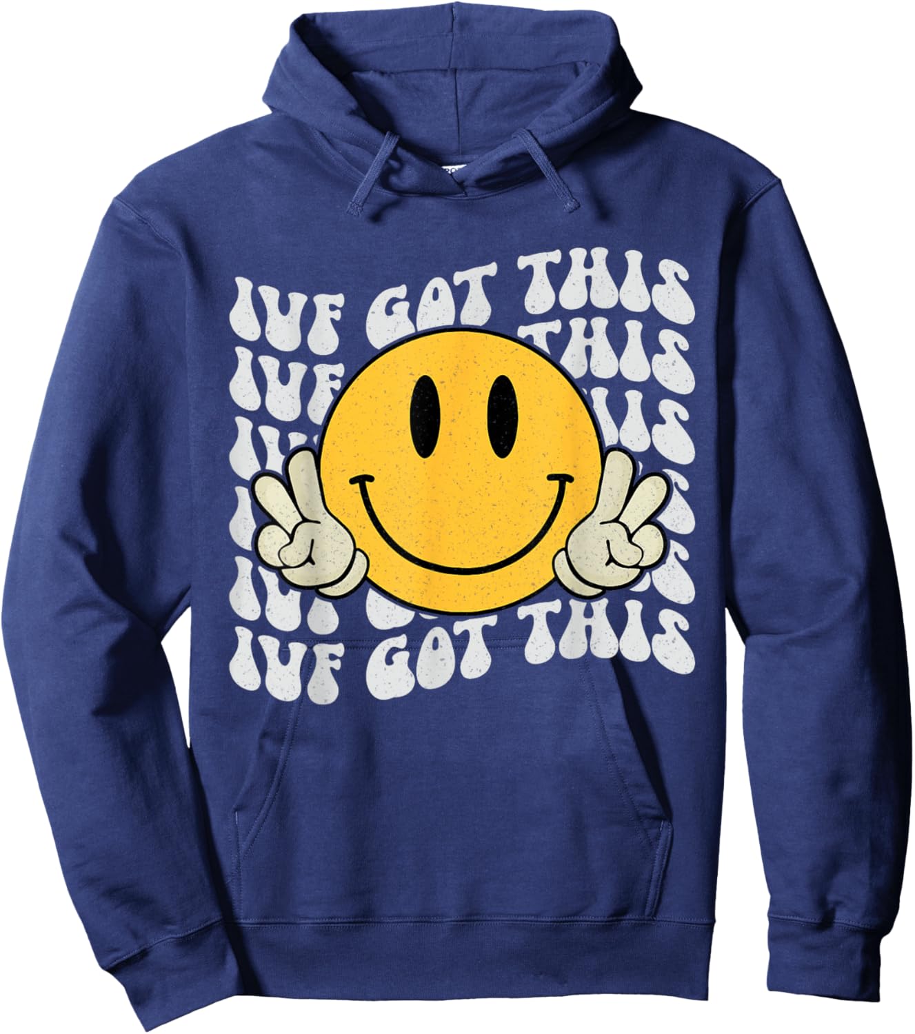 Groovy IVF Got Hope Inspiration IVF Mom Fertility Surrogate Hoodie - Hoodie | Navy
