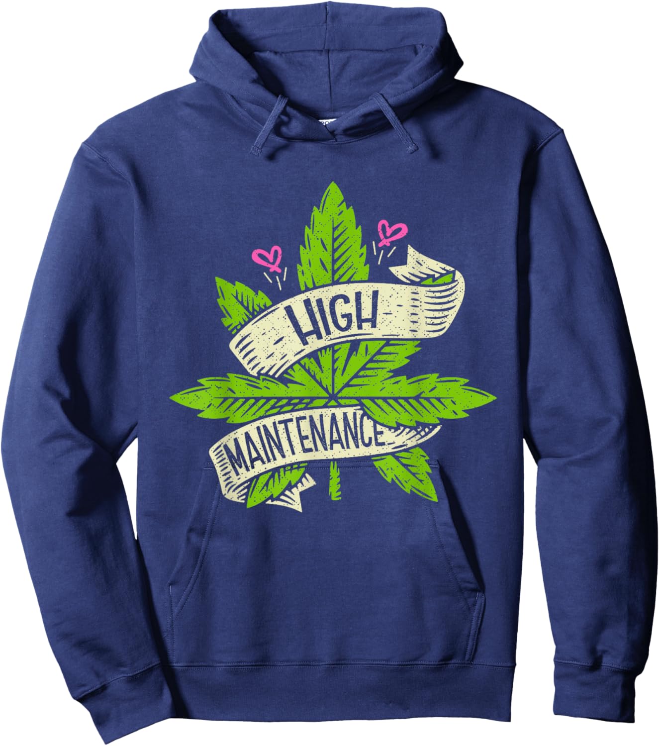 High Funny Weed Maintenance Cannabis 420 Day Marijuana Hoodie - Hoodie | Navy