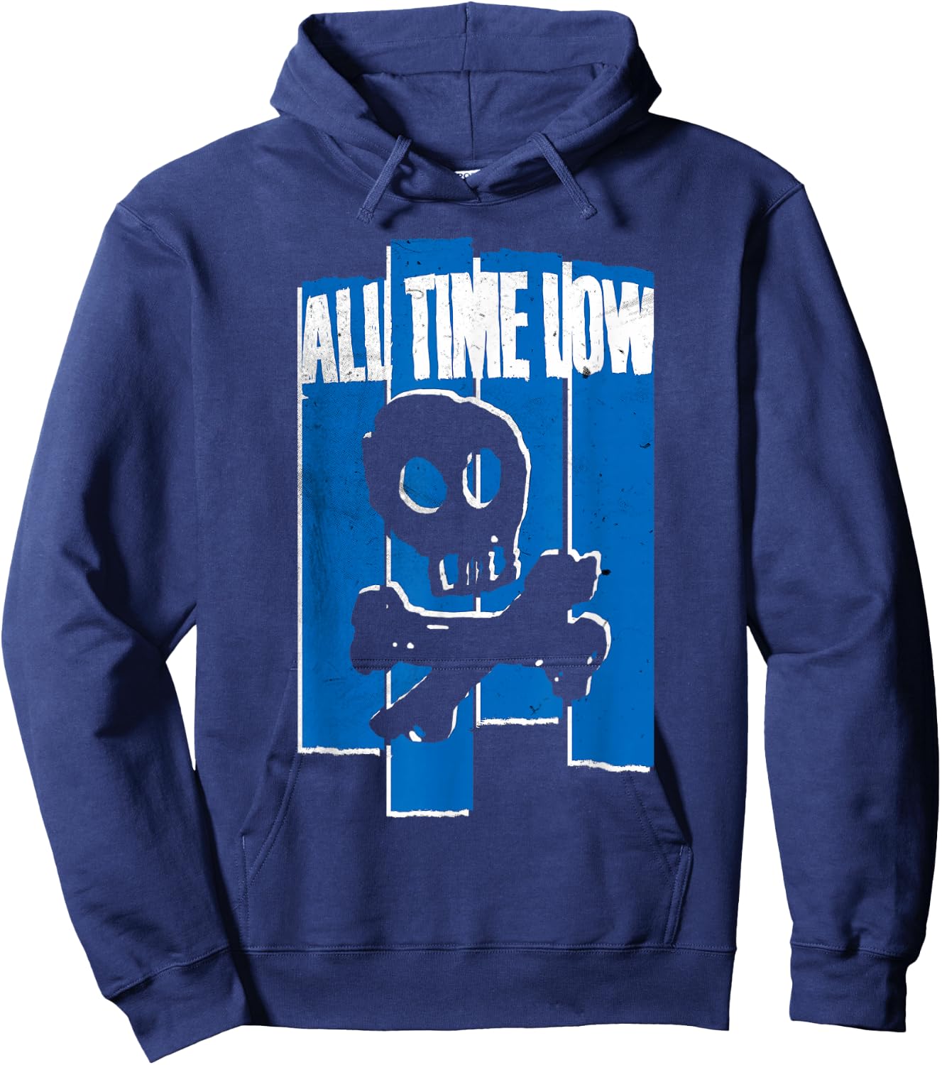 All Time Low Skully Lines - Women's Classic Fit Black Solid - Small Hoodie - Hoodie | Navy