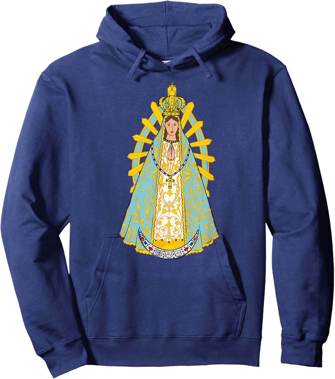 Lady of Lujan - Lady of Lujan - Virgen de Lujan Hoodie - Hoodie | Navy