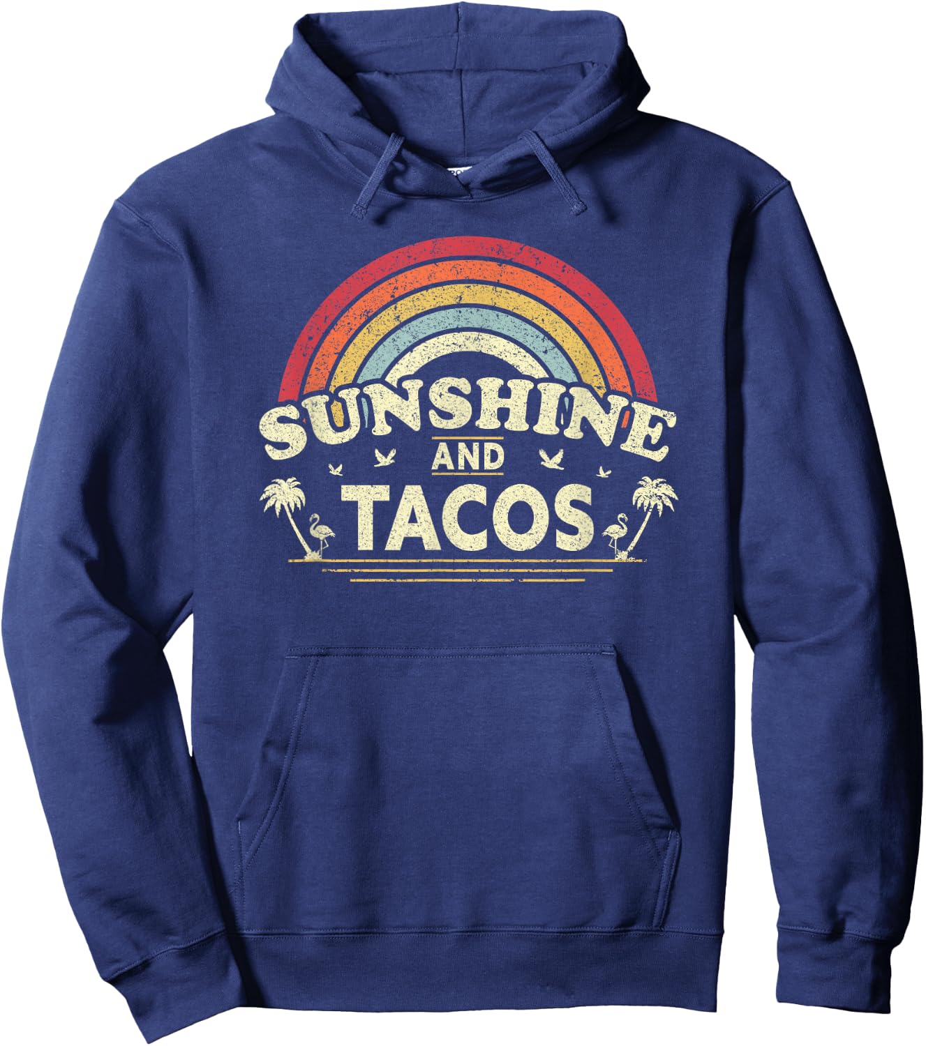 Taco, Sunshine and Tacos Vintage Shirt Women Girls Kids Hoodie - Hoodie | Navy
