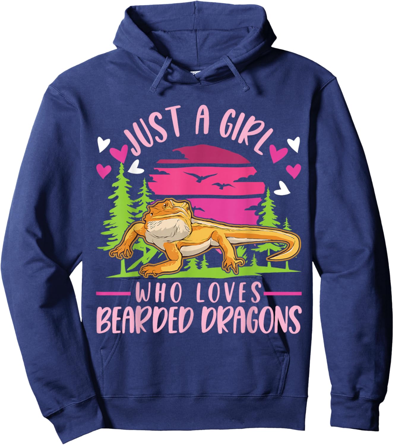 Just a girl who loves Bearded Dragons Hoodie - Hoodie | Navy