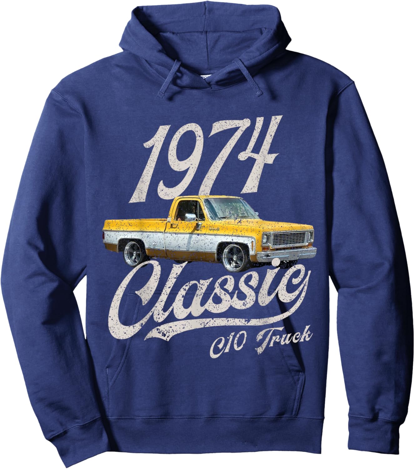 1974 74 C10 Truck Hoodie - Hoodie | Navy