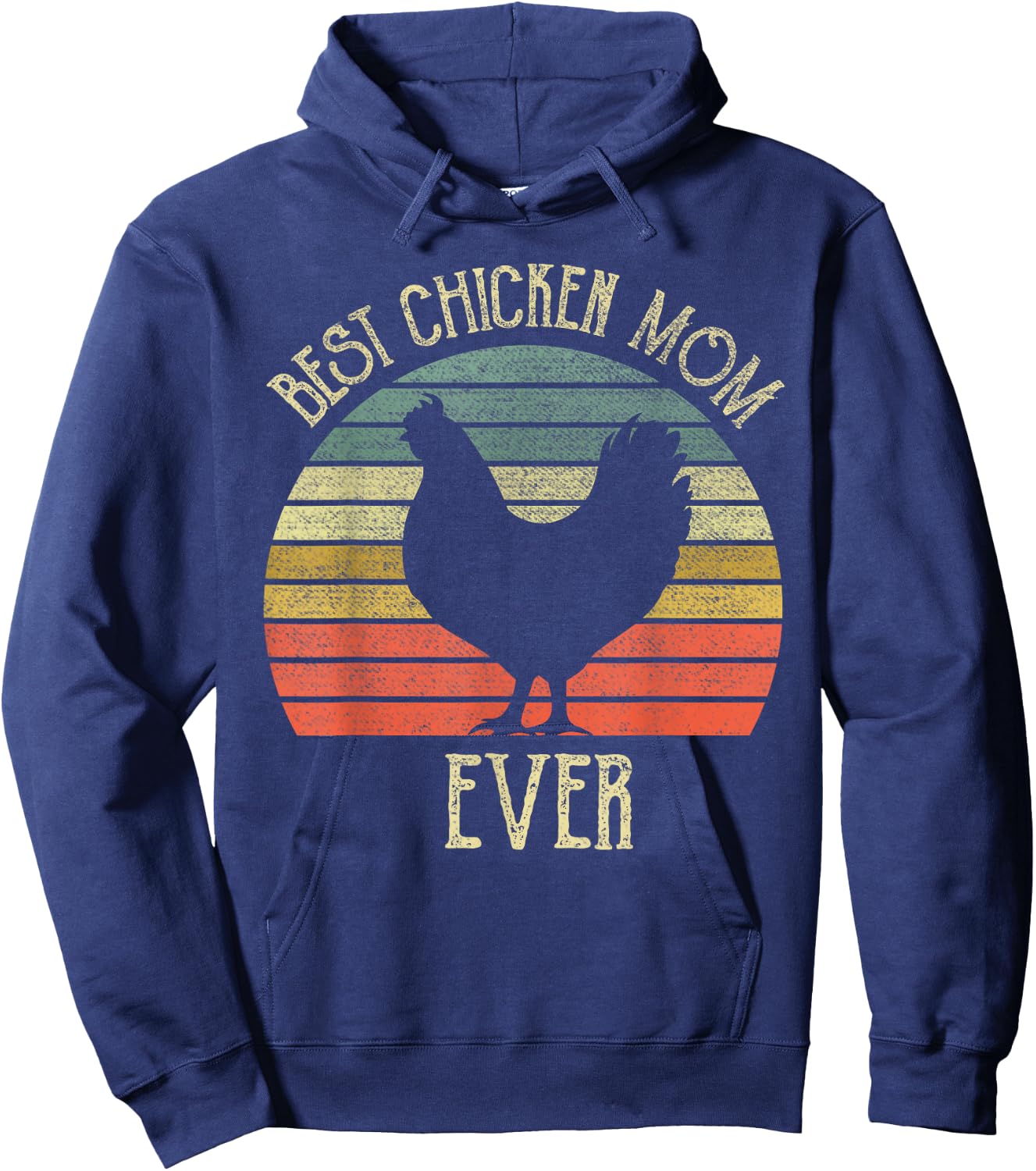 Vintage Best Chicken Mom ever chicken lovers mother's day Hoodie - Hoodie | Navy