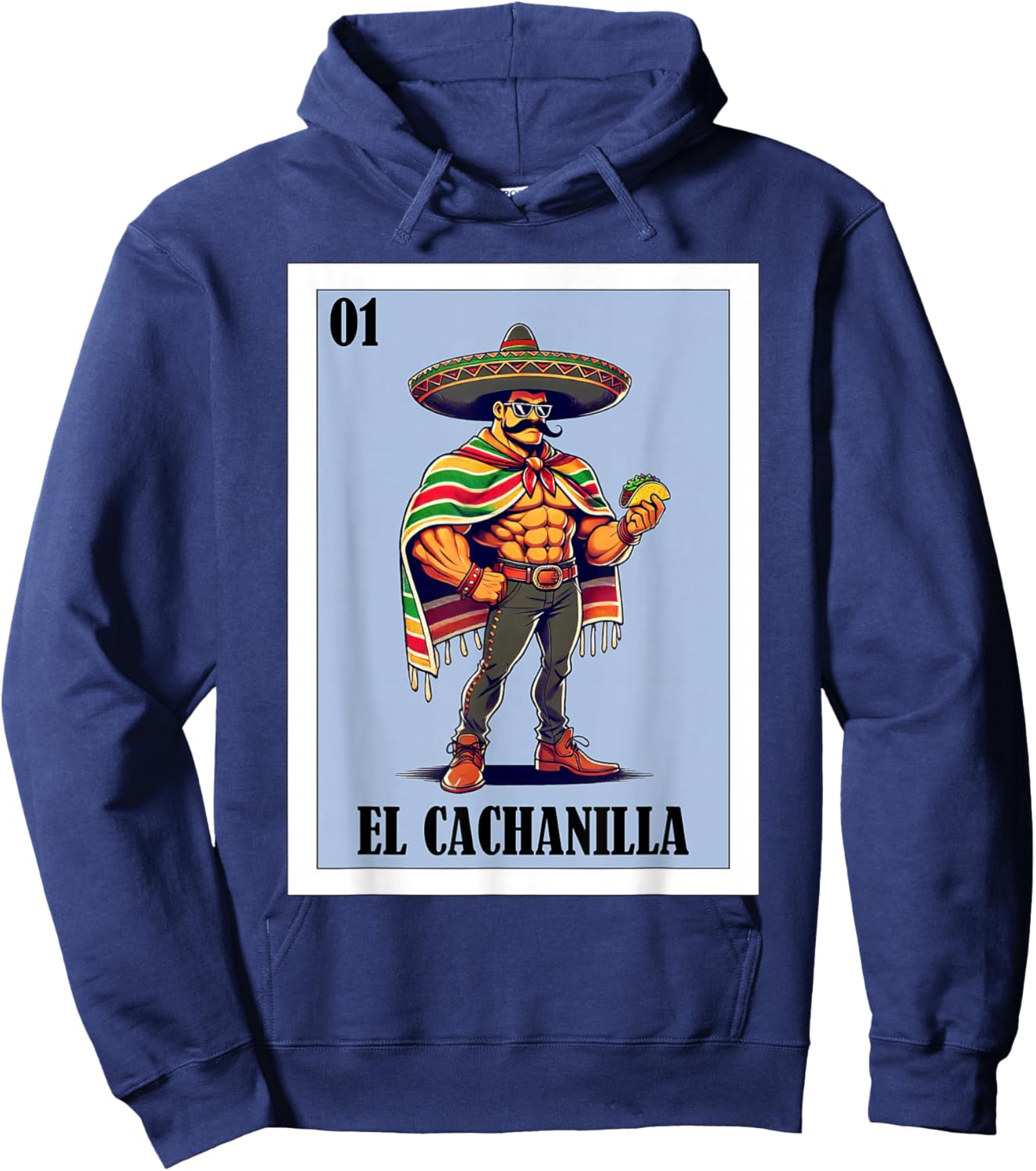 Funny Mexicali Mexican Design - El Cachanilla Hoodie - Hoodie | Navy