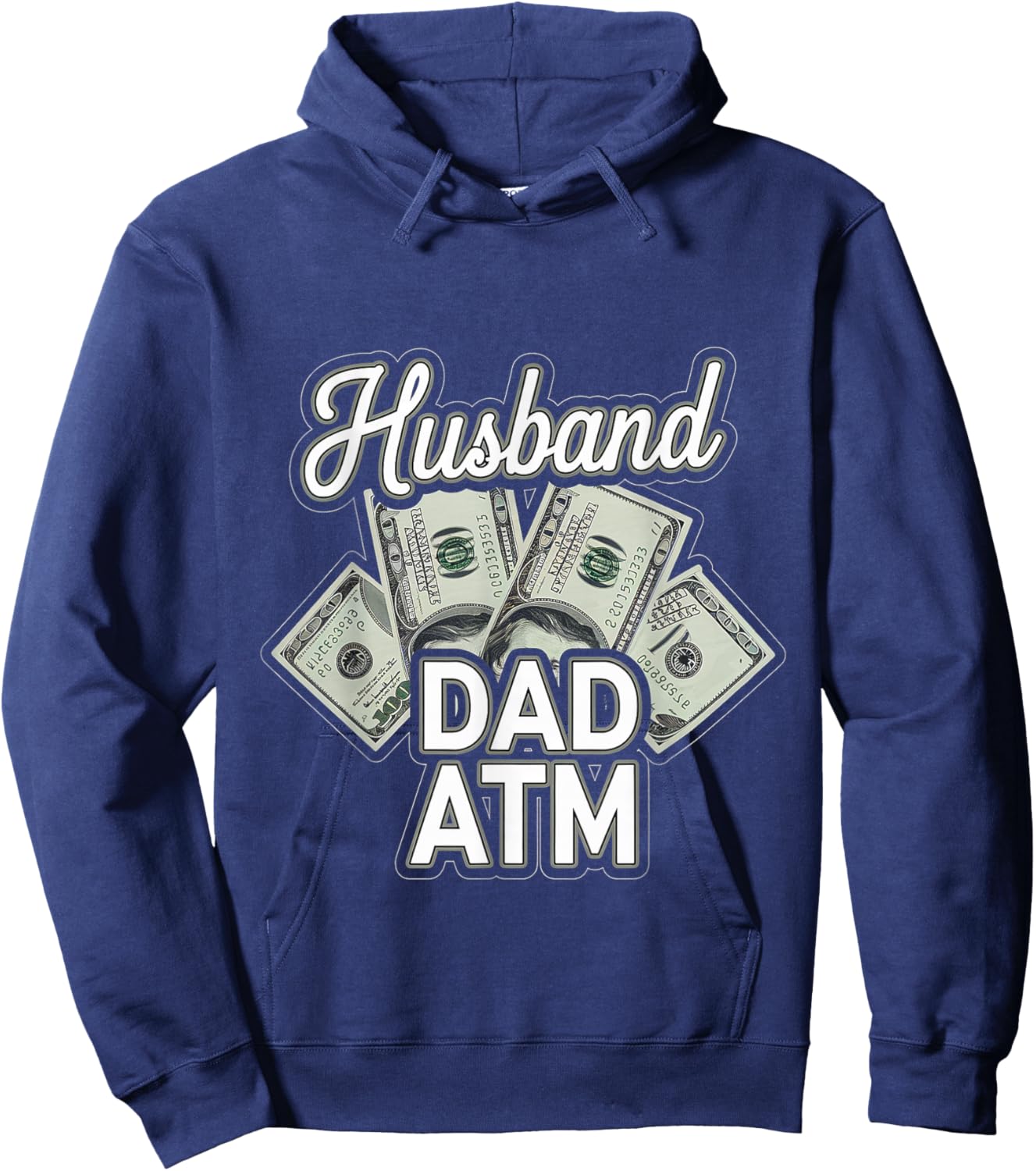 Husband Dad ATM Provider Fatherhood Hoodie - Hoodie | Navy