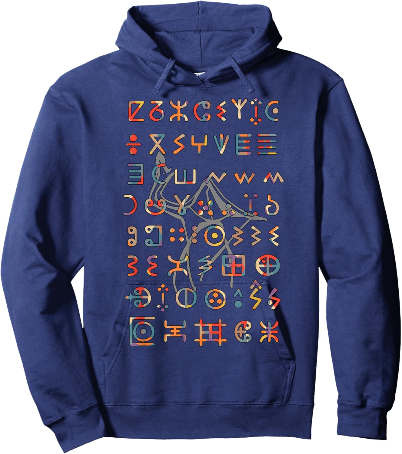 Amazigh Design, Amazigh Art Hoodie - Hoodie | Navy