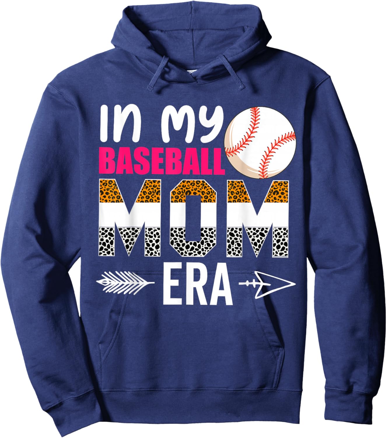 In My Baseball Mom Era Funny Baseball Mom Mother Hoodie - Hoodie | Navy