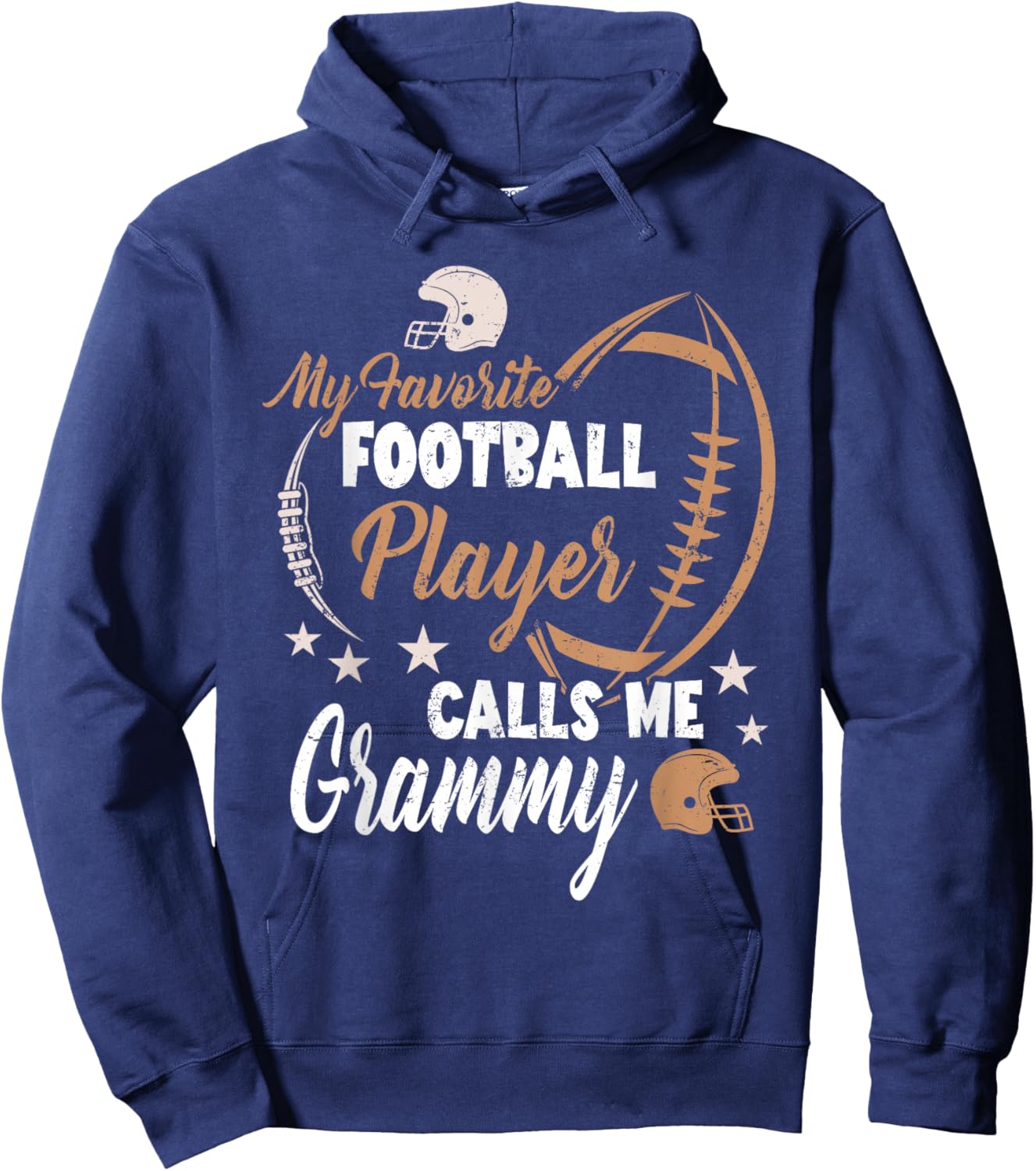 My Favorite Football Player Calls Me Grammy Family Matching Hoodie - Hoodie | Navy