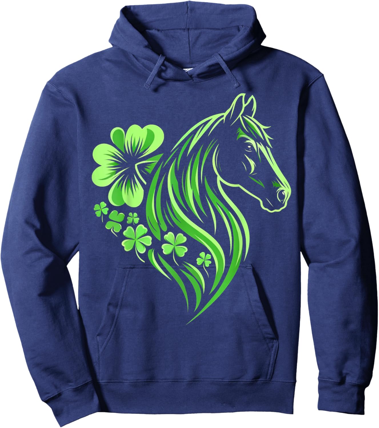 Horse Lover St Patrick's Day Hoodie - Hoodie | Navy