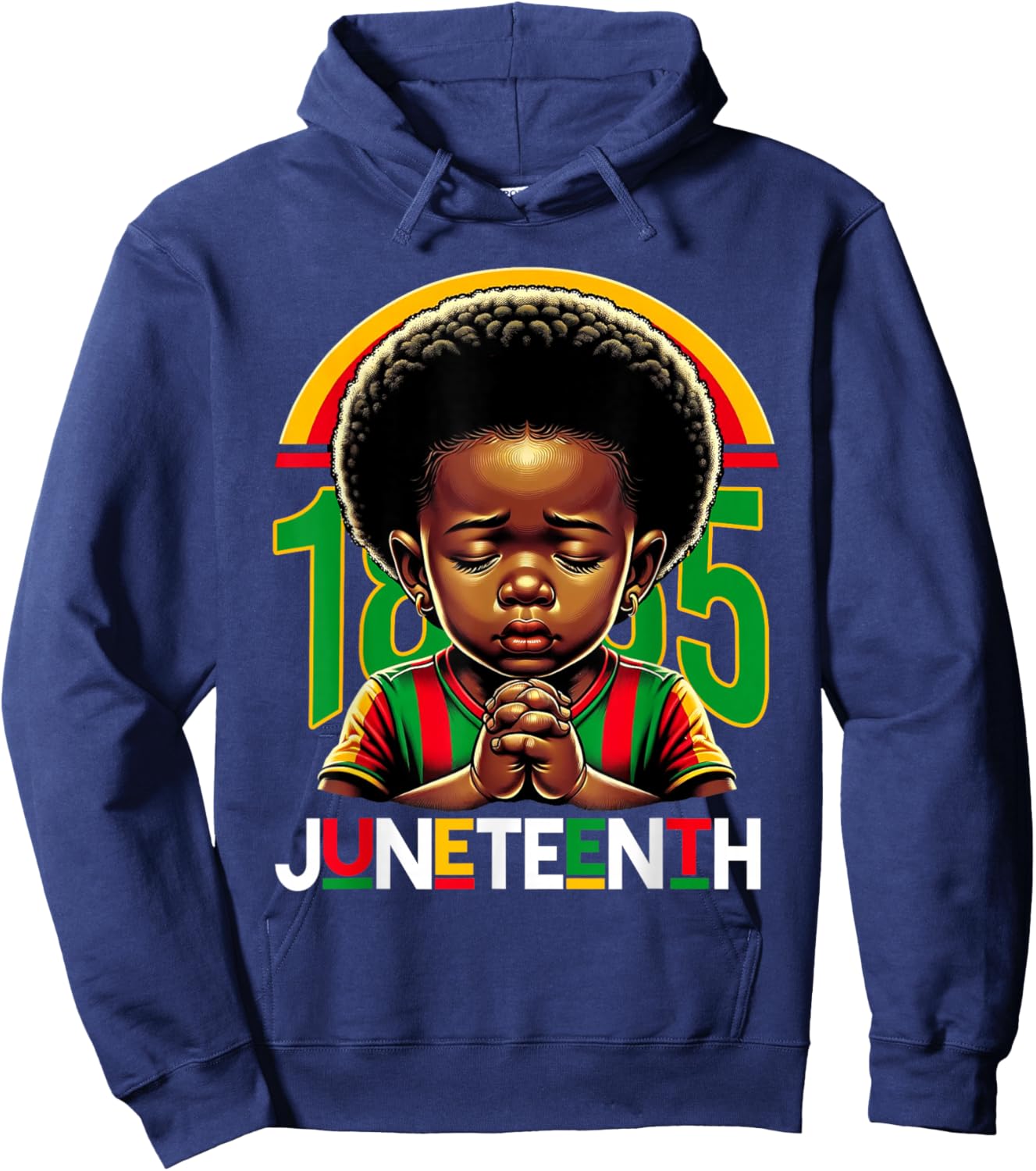 Kids Juneteenth Prince 1865 Black History Month Toddler Boy Hoodie - Hoodie | Navy