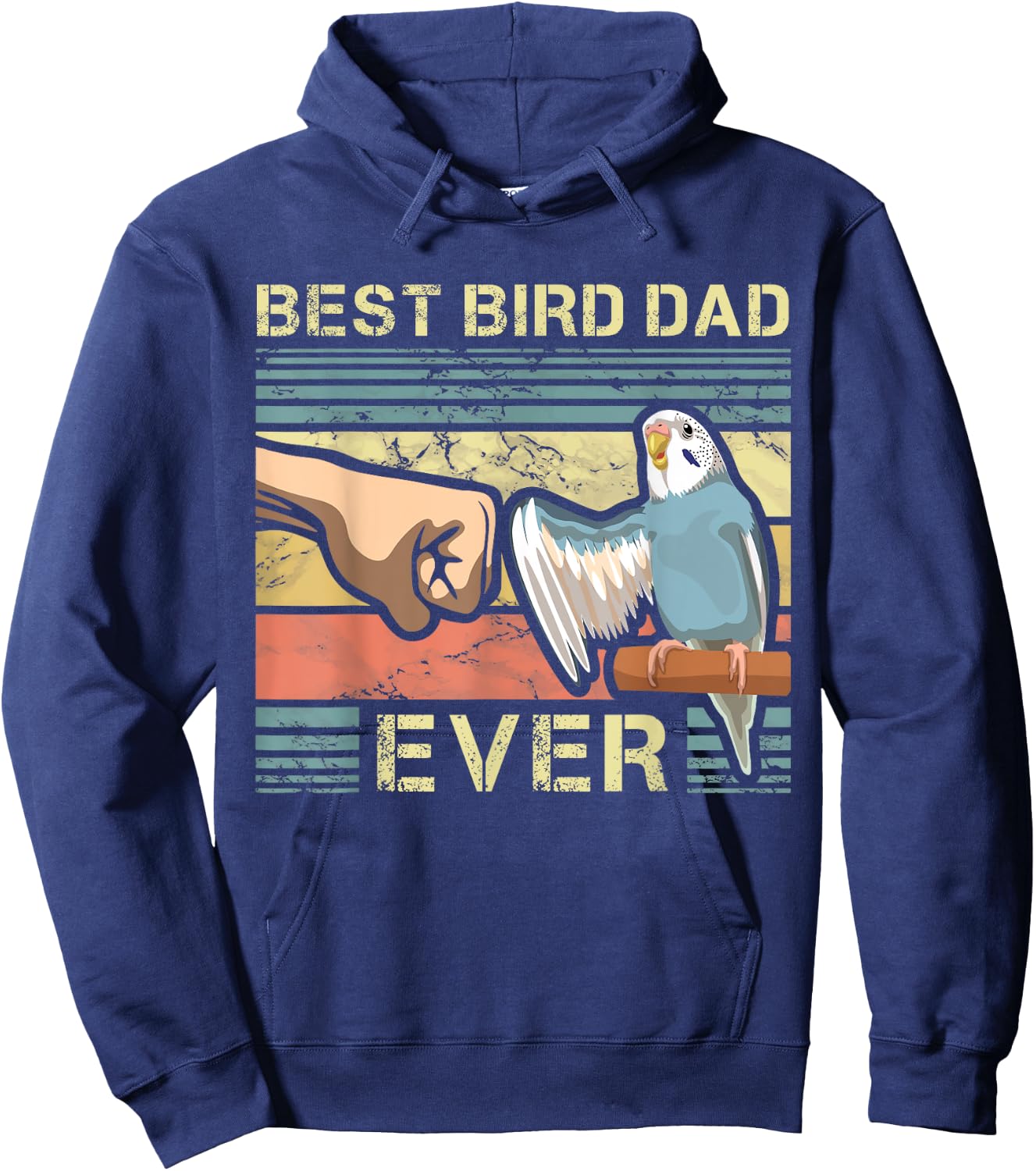 Budgie Dad Bird Lover Father Animal Enthusiast Bird Guy Hoodie - Hoodie | Navy