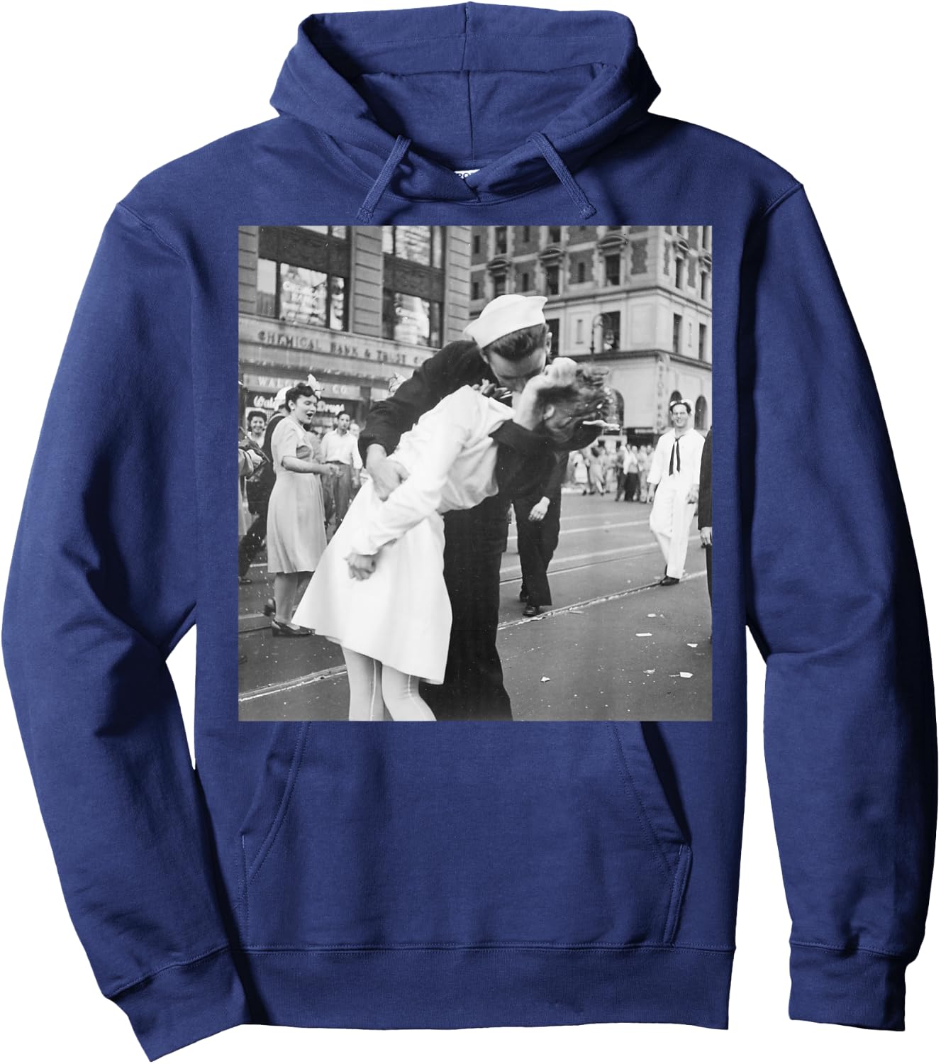 The Kiss V-J Day in Times Square Patriotic Graphic Hoodie - Hoodie | Navy