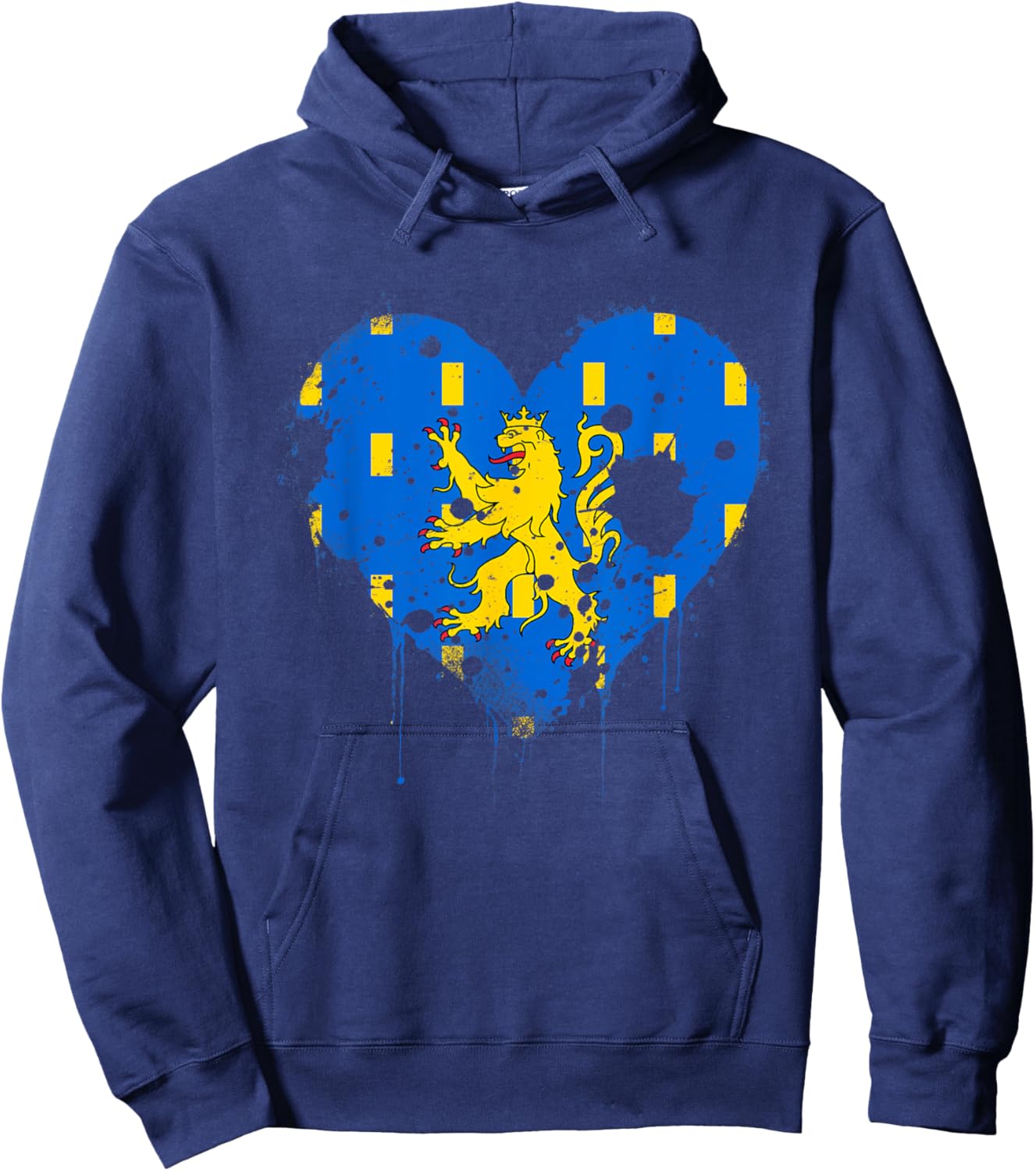 Vintage Franche-Comté Flag Gift Franc-Comtois Hoodie - Hoodie | Navy