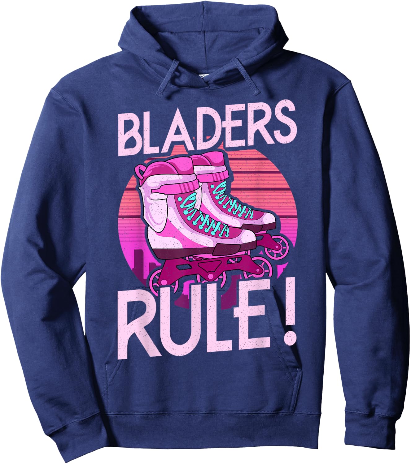 Bladers Rule! For Roller Blades Skaters Inline skating Hoodie - Hoodie | Navy