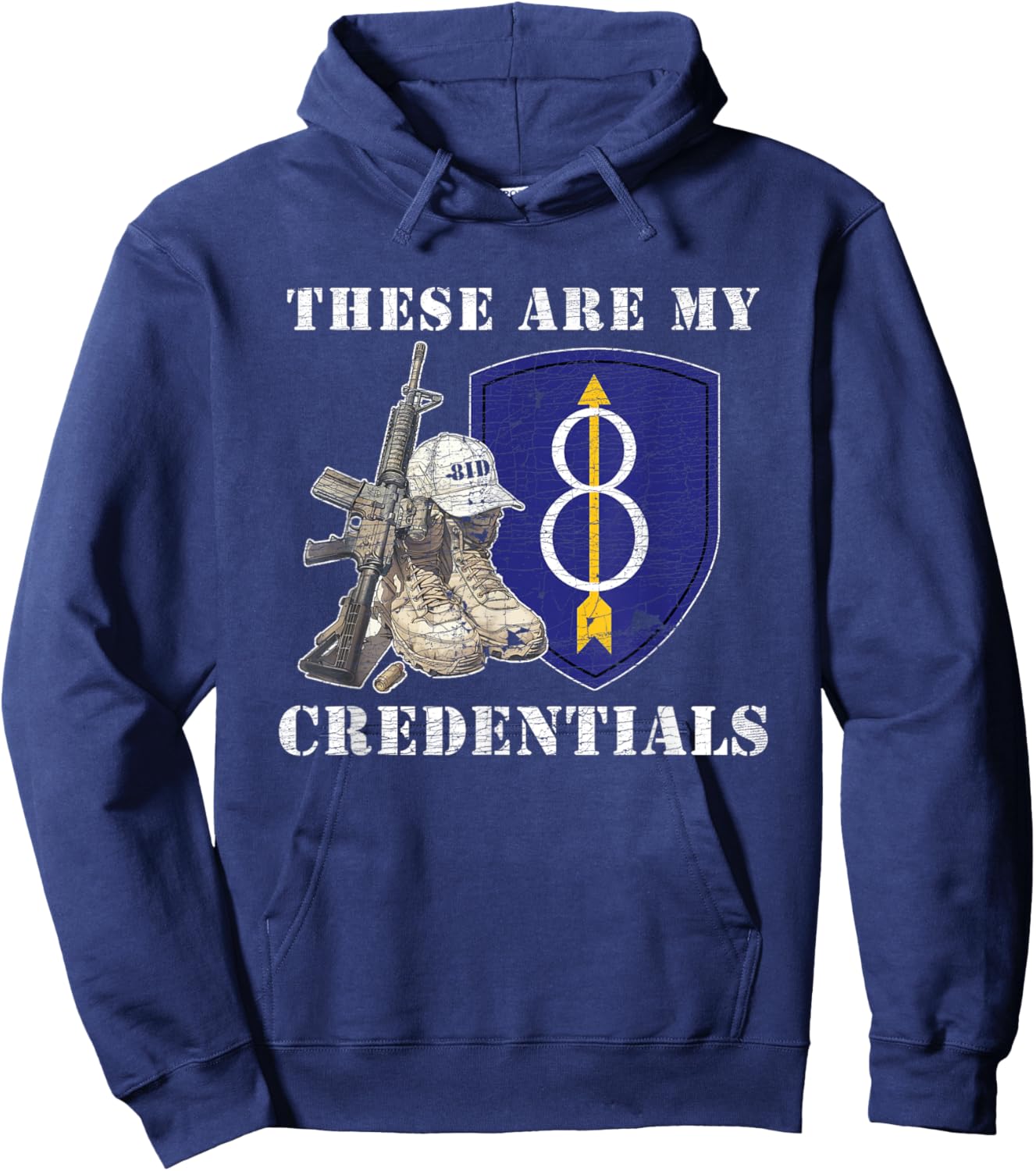 8th Infantry Division 8th ID Golden Arrow Division Gifts Hoodie - Hoodie | Navy