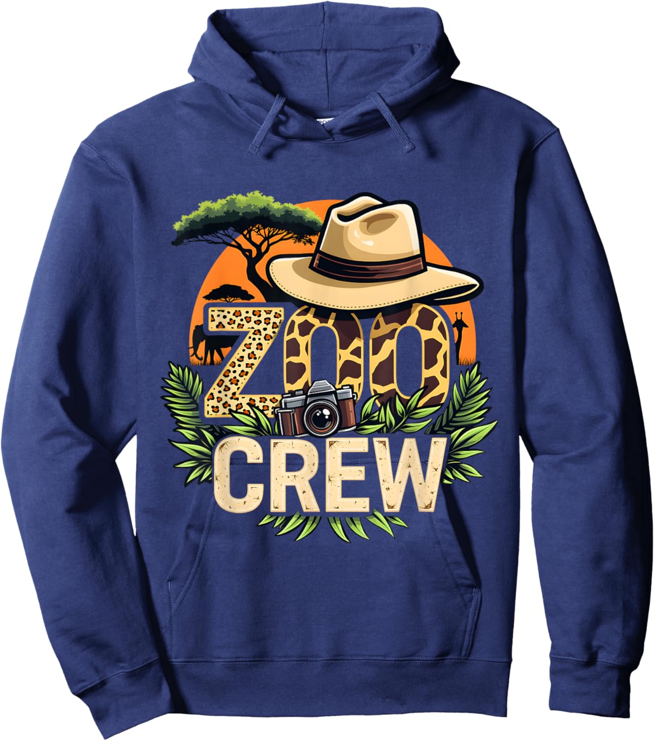 Zoo Crew Wildlife Animal Wild Field Trip Safari Animals Hoodie - Hoodie | Navy