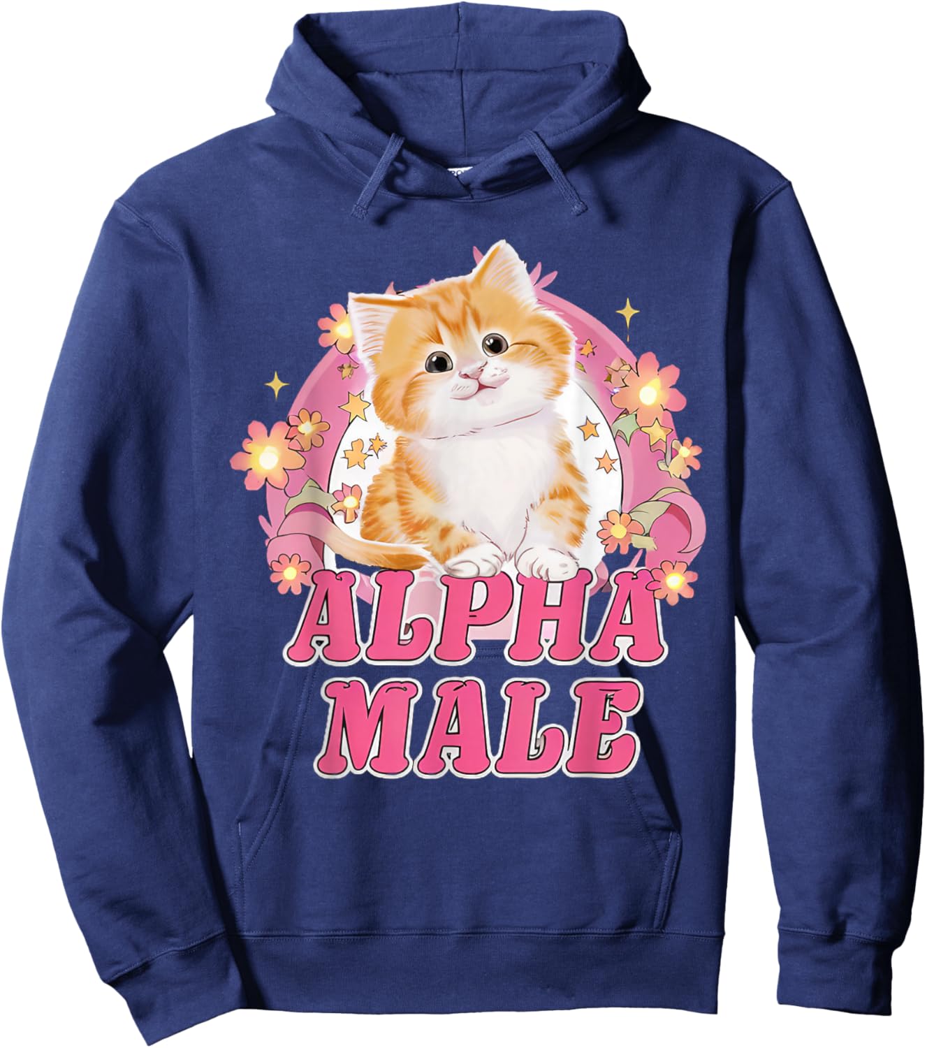Alpha Male Cute Kitty Cat Funny Oddly Specific Dank Meme Hoodie - Hoodie | Navy