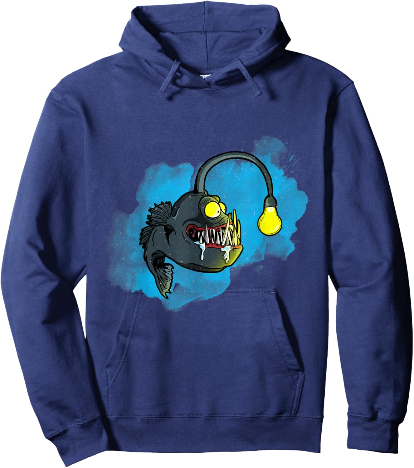 Funny Anglerfish for fishing and Sea Monster Lovers Hoodie - Hoodie | Navy