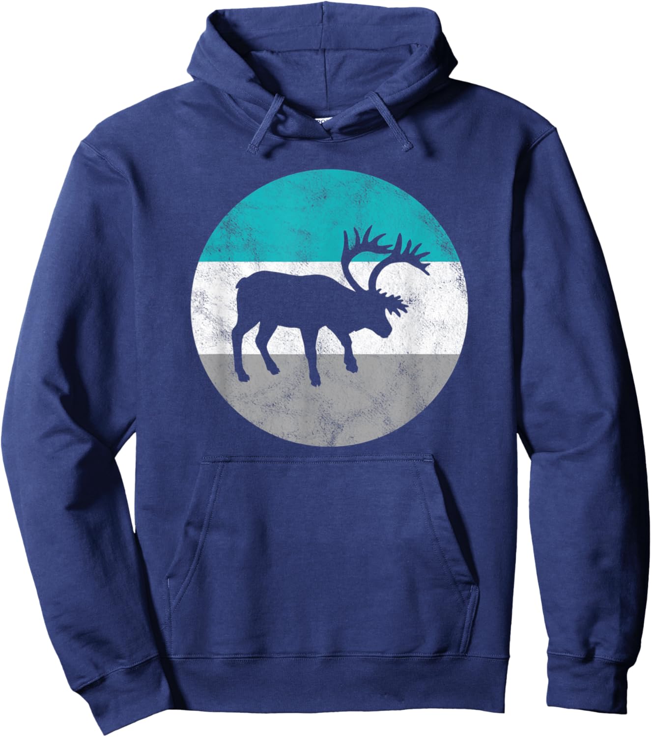 Caribou Retro Gift Women Boys & Girls Hoodie - Hoodie | Navy