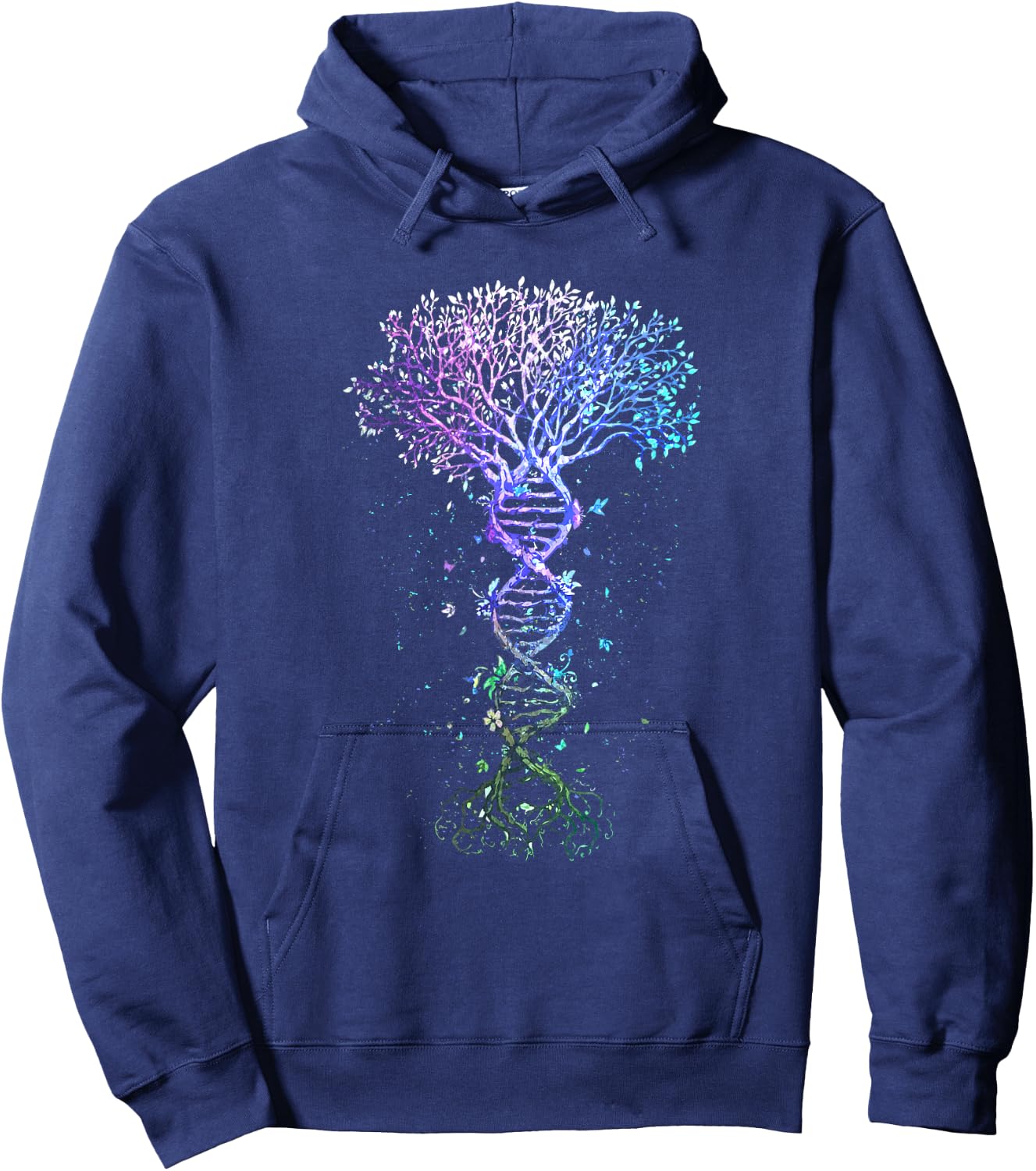 DNA Tree Life Earth Genetics Biologist Science Gift Hoodie - Hoodie | Navy