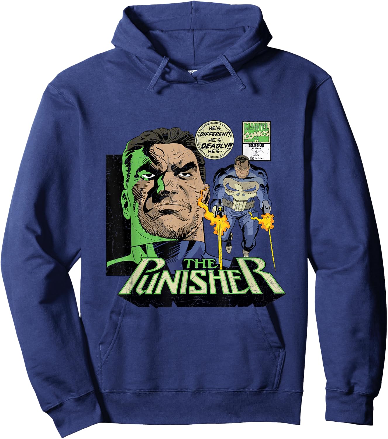 Marvel The Punisher Retro Marvel Comics Hoodie - Hoodie | Navy
