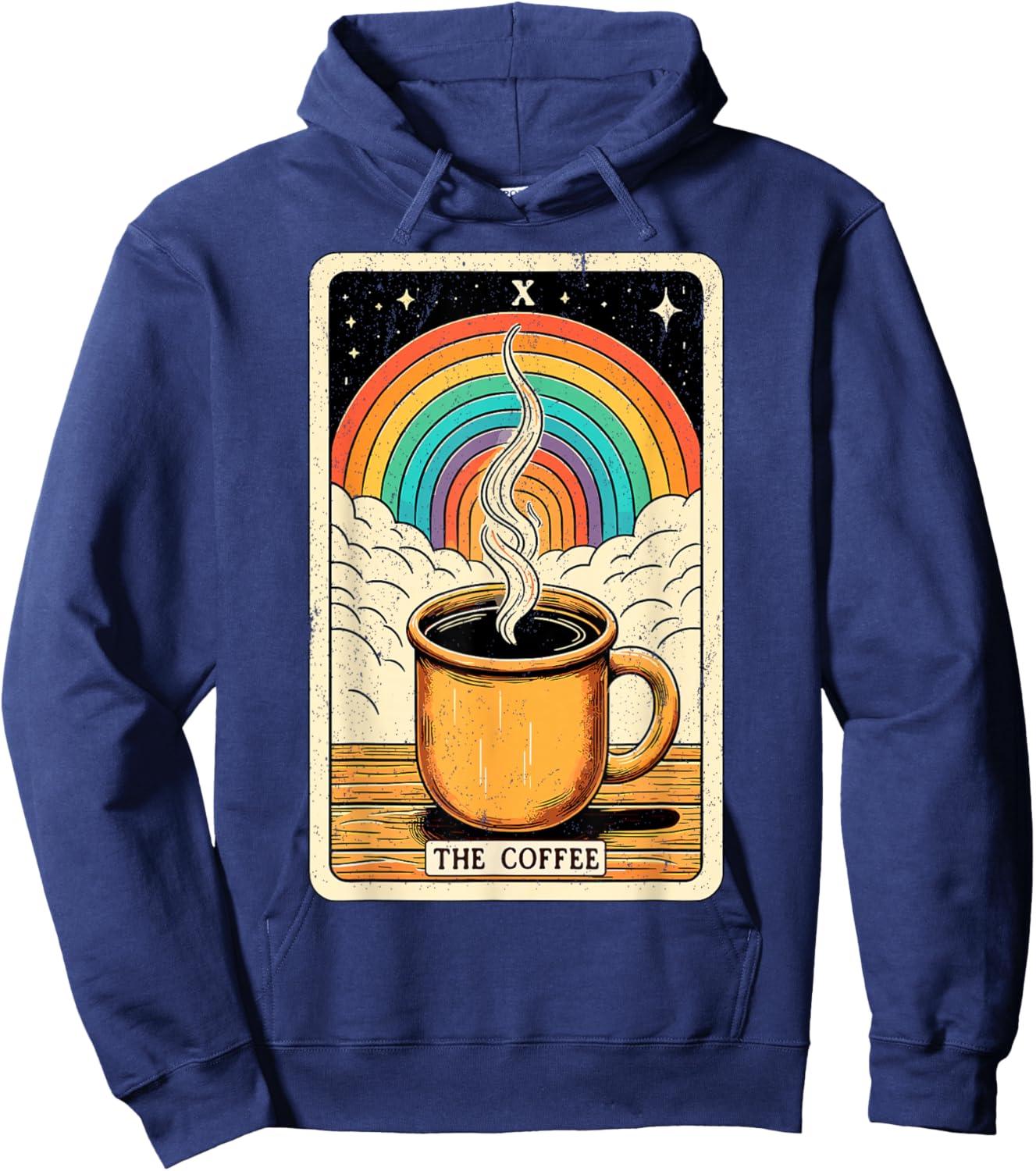 The Coffee Tarot Card Coffee Lover Funny Coffee Hoodie - Hoodie | Navy