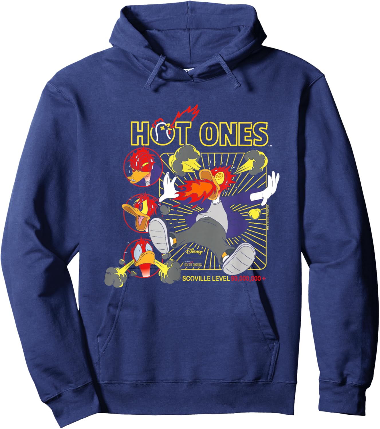Disney Hot Ones Donald Duck Scoville Level 90000000 and Up Hoodie - Hoodie | Navy