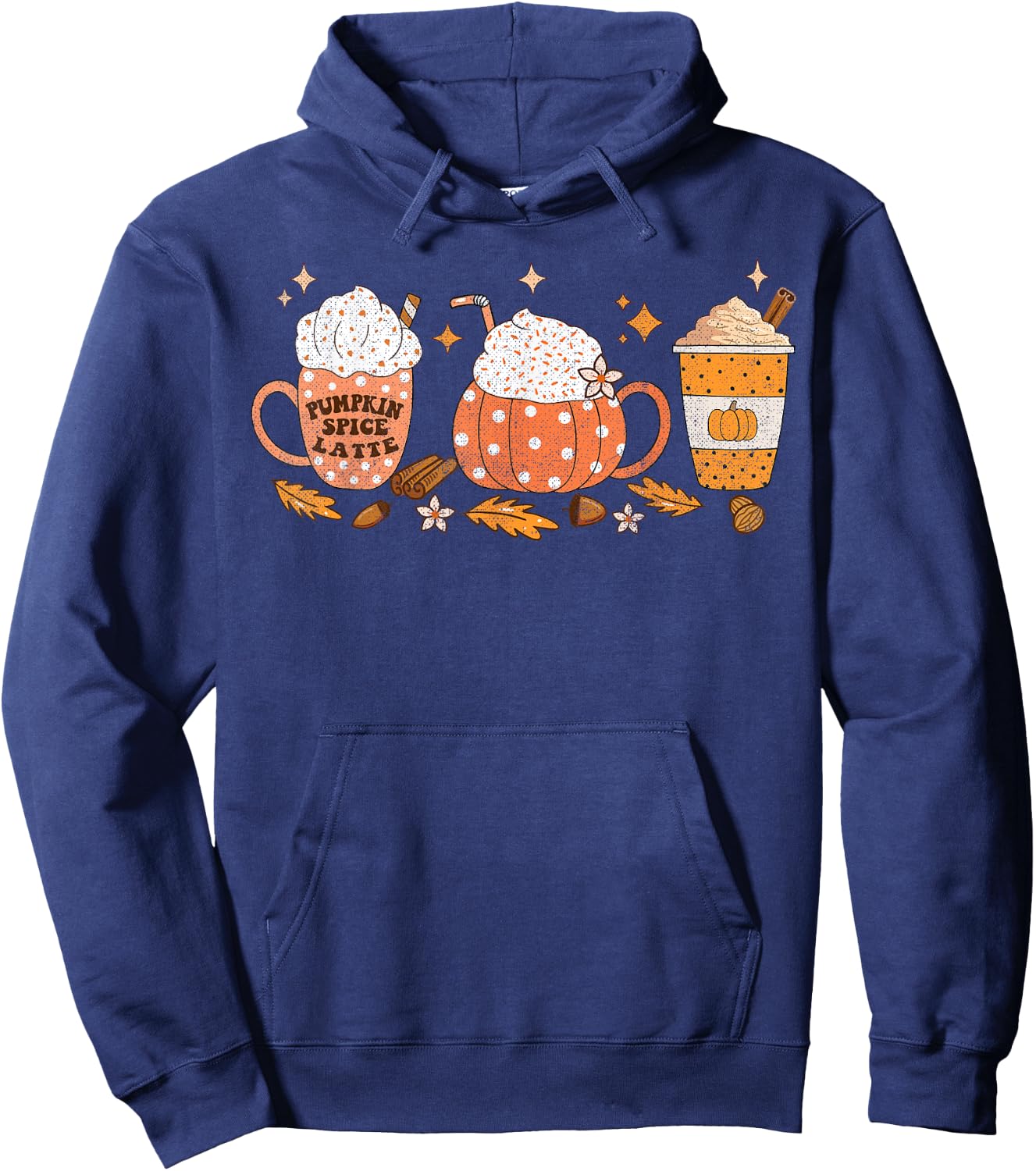 Pumpkin Spice Latte Fall Vibes Autumn Pumpkin Spice Coffee Hoodie - Hoodie | Navy