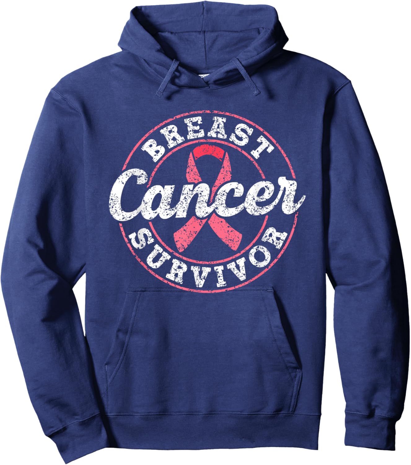 Breast Cancer Survivor Pink Awareness Fight Breast Cancer Hoodie - Hoodie | Navy