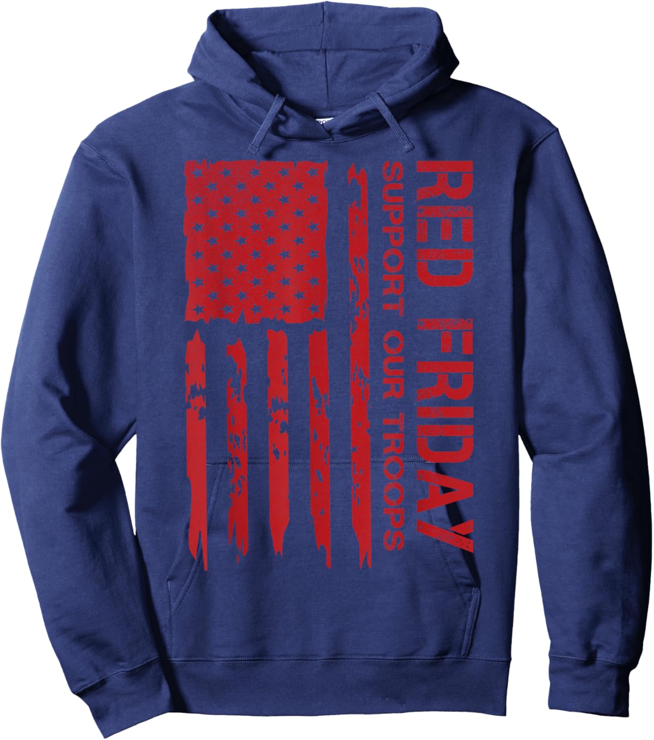 RED Friday Remember Everyone Deployed Every Friday Veterans Hoodie - Hoodie | Navy