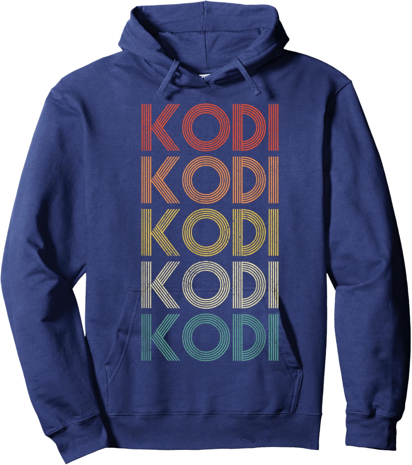 Kodi - Gifts Adults Kids Black Small Retro Modern Graphic Hoodie - Hoodie | Navy