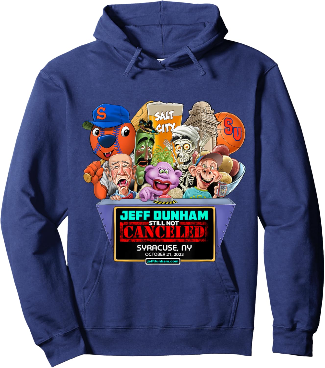 Jeff Dunham Syracuse, NY (2023) Hoodie - Hoodie | Navy