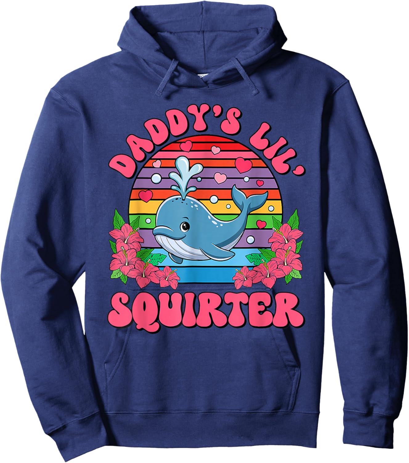 Unangemessene lustige Daddy's Lil Squirter Peinliche Frauen Hoodie - Hoodie | Navy