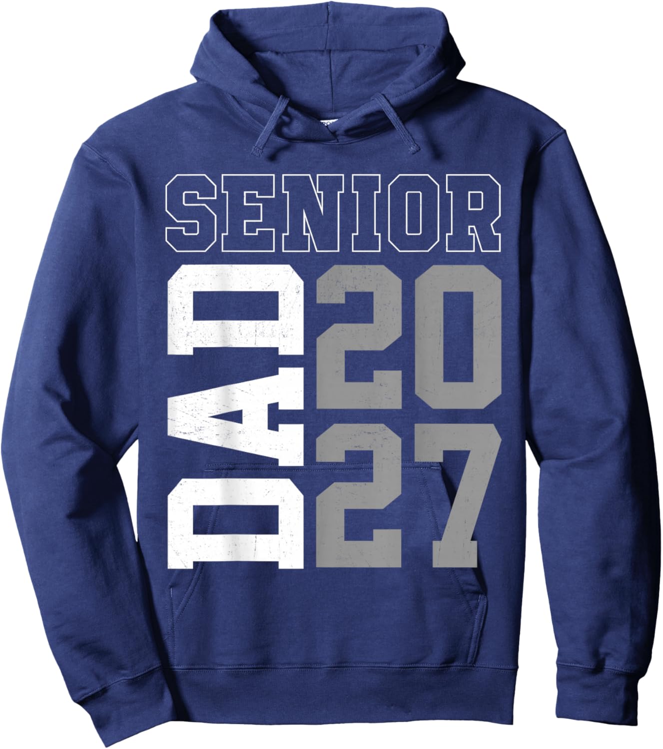Proud Senior Dad Class of 2027 Graduation 2027 Senior Dad Hoodie - Hoodie | Navy