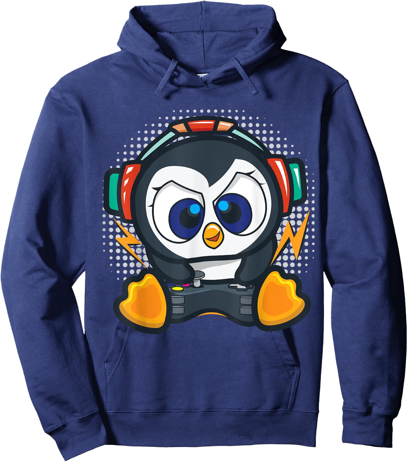 Penguin Gaming Shirt Boys Kids Gamer Gift Penguin Lover Hoodie - Hoodie | Navy