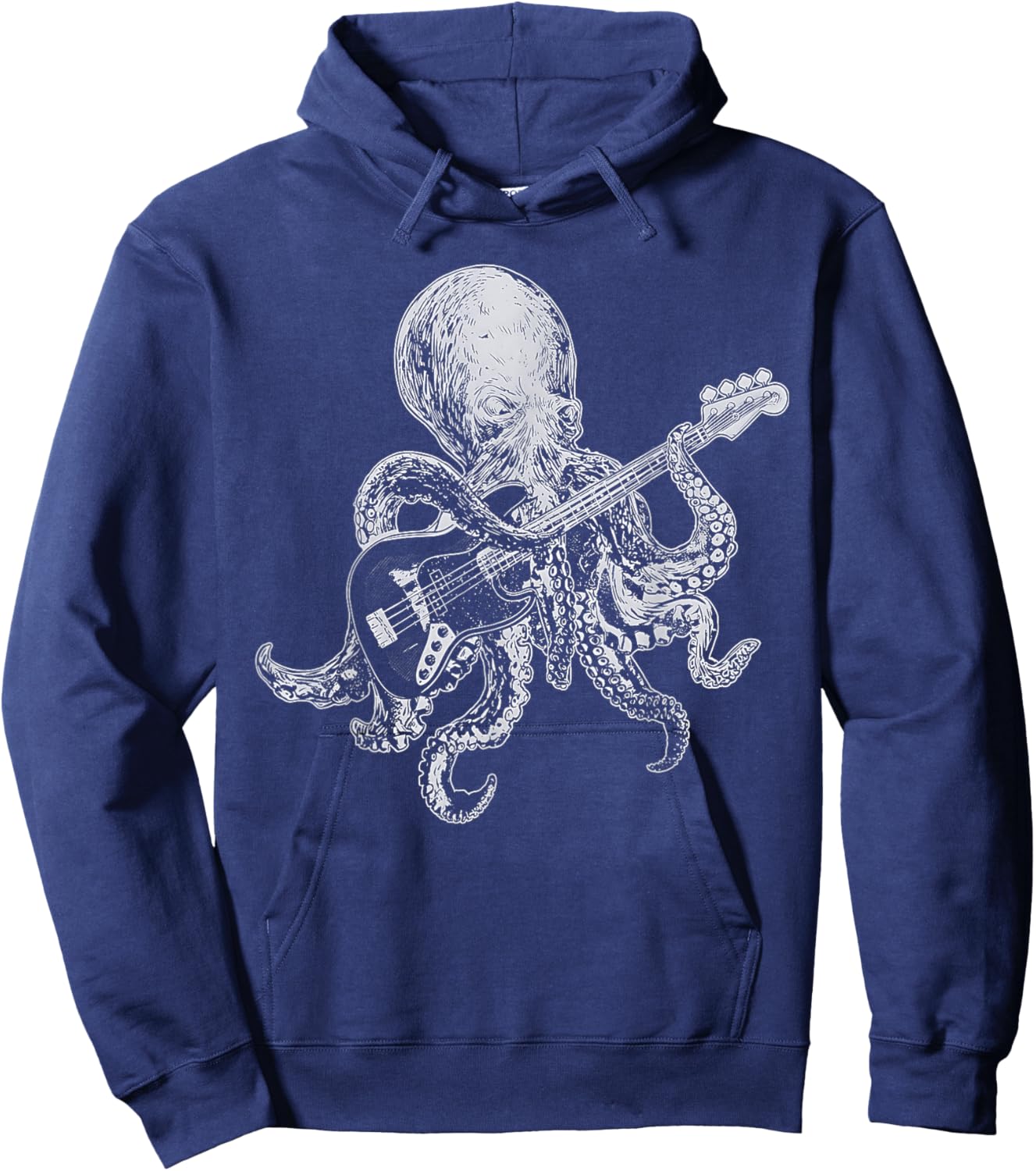 Octopus Playing Bass Guitar Shirt Dad Octopus Lover Hoodie - Hoodie | Navy