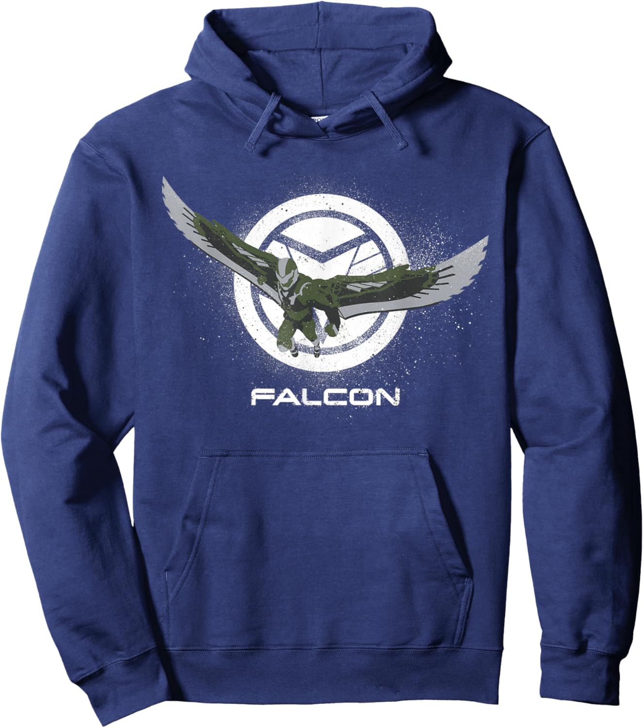 Marvel Captain America: Brave New World Falcon Stencil Style Hoodie - Hoodie | Navy
