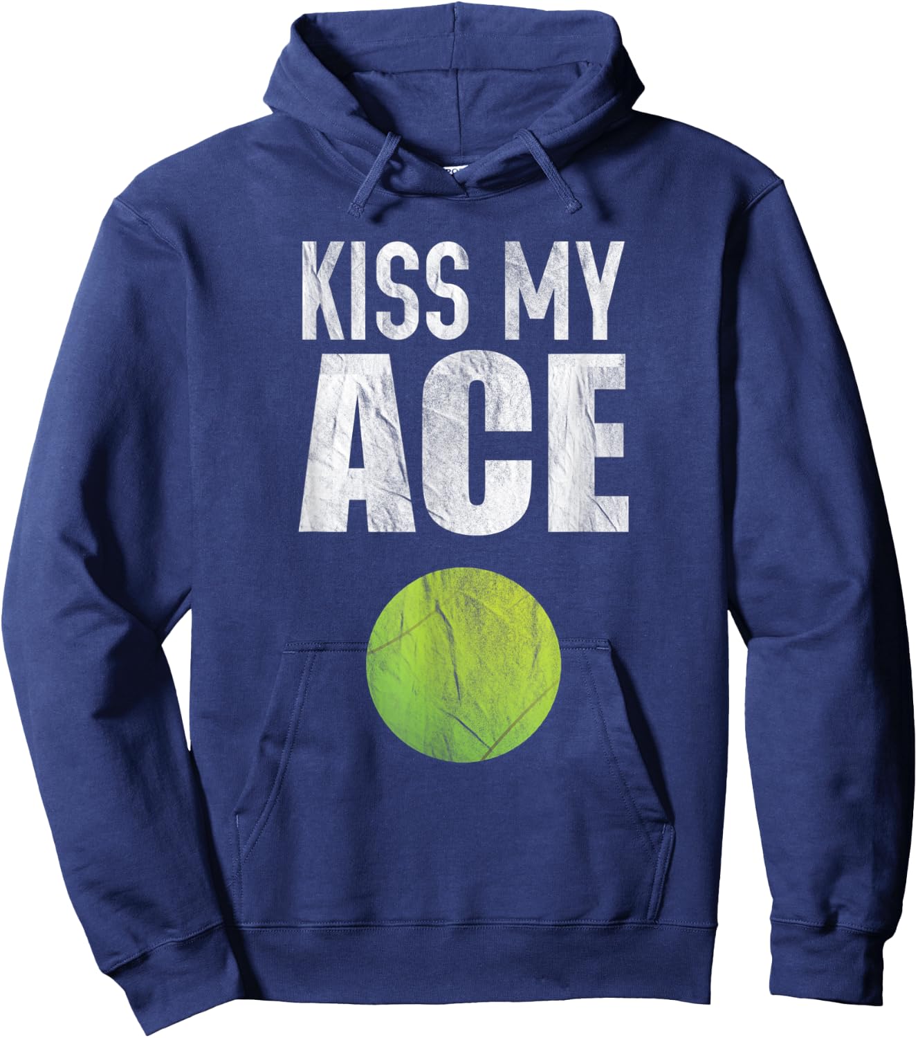 Kiss My Ace Tennis Pun Hoodie - Hoodie | Navy