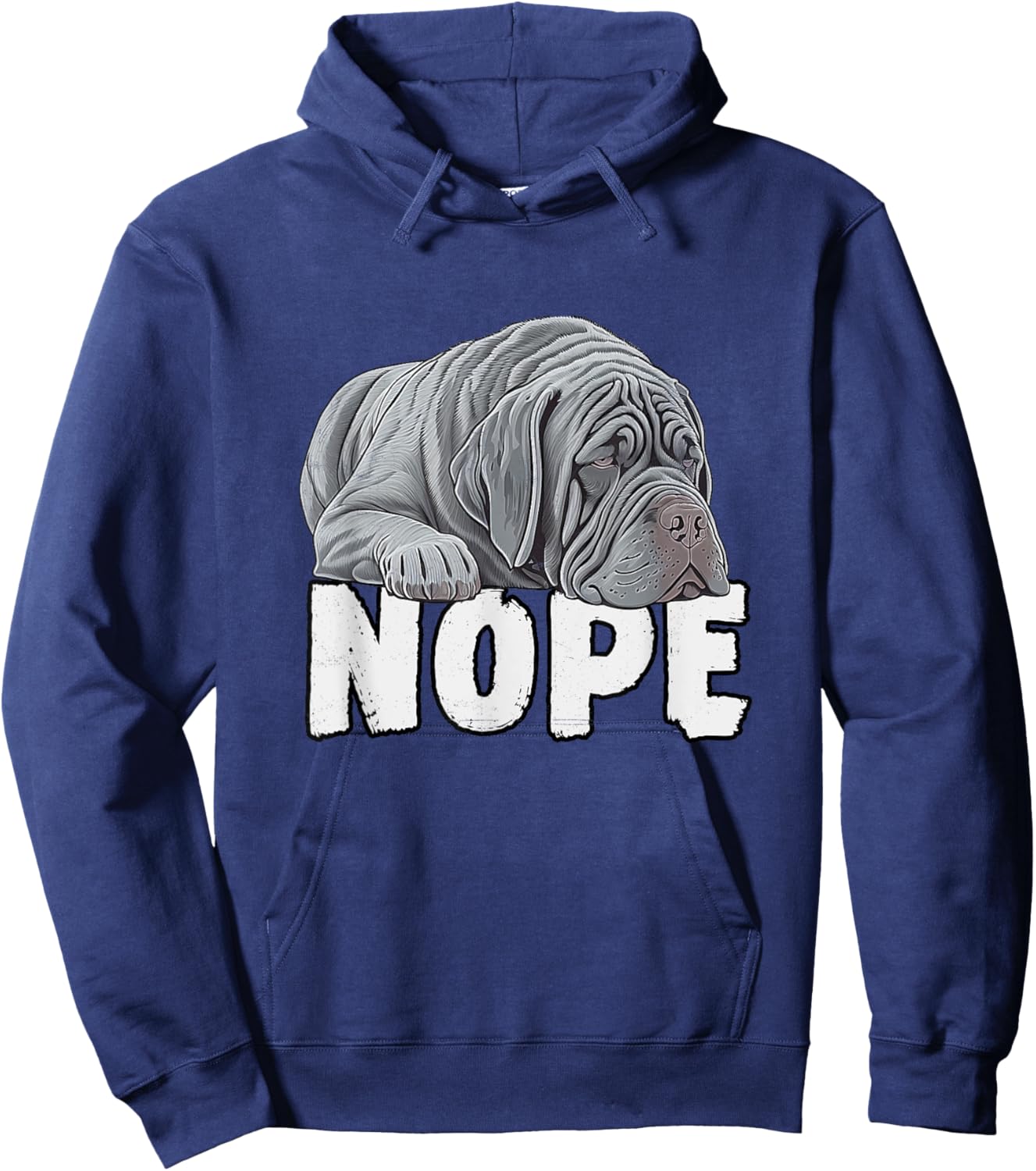 Neapolitan Mastiff Nope Funny Lazy Pet Dog Cute Women Girls Kids Hoodie - Hoodie | Navy