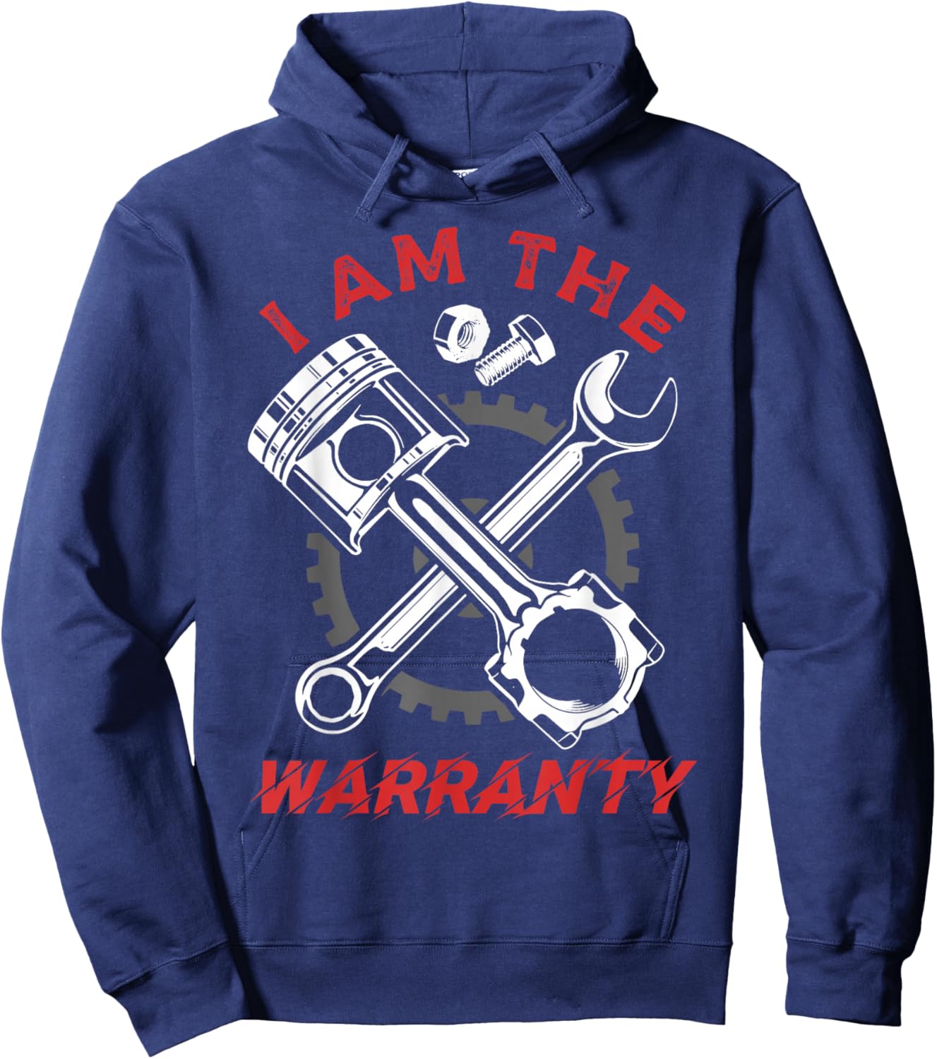 I'm The Warranty Repair Car Lover Auto Mechanic Hoodie - Hoodie | Navy
